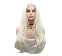 Refrescante White Wig Lace Front Wigs For Daily Party Headband Wig Natural Looking Big Curly Wavy Wigs For Women Synthetic Wigs 65cm/26in Adjustable
