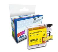 Refresh Cartridges Compatible Ink Cartridge Replacement for Brother LC1100Y/LC980Y (Yellow)