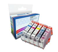 Refresh Cartridges Compatible Ink Cartridge Replacement for Canon BCI-6C/6M/6Y/6PC/6PM (Multi-Colour)