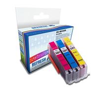 Refresh Cartridges Compatible Ink Cartridge Replacements for Canon CLI-581XXL Extra High Capacity 3 Colour Multipack (CLI-C581XXL / M581XXL / Y581XXL)