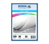 Refresh Cartridges Duo Matte Double Sided A3 Professional Inkjet Photo Paper 220gsm - 50 Sheets