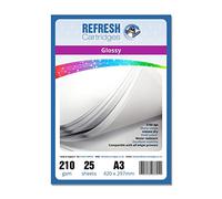 Refresh Cartridges Glossy Coated A3 Inkjet Photo Paper 210gsm - 25 Sheets
