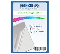 Refresh Cartridges Laminating Pouches A5 (154 x 216mm) - 500 Micron - Pack of 100 Sheets - Glossy Surface