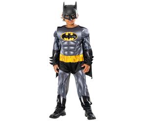 Refresh Metallic Batman Kids Deluxe Licensed Fancy Dress Super Hero Outfit