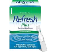 Refresh Plus Lubricant Eye Drops, 30 Single-Use Containers, 0.01 fl oz Each Sterile 30 EA