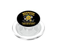 Refresh Your Mind Happy Lemon Positive Vibes Design PopSockets PopGrip for MagSafe