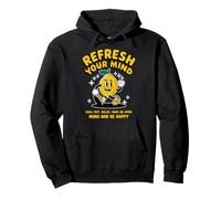 Refresh Your Mind Happy Lemon Positive Vibes Design Pullover Hoodie