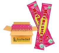 Refreshers Strawberry Chew Bars | Classic Retro Sweets | Fizzy Sherbet-Filled Strawberry Flavour Chewy Bars | Vegetarian-Friendly Candy Treat for Sharing, Parties & Gifting (60x)