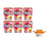 Refreshers Strawberry & Lemon Sugar Free Extra Chewing Gum 30 Cubes (Pack of 6) - Long Lasting Fruity Flavor Chewing Gum for Fresh Breath & Dental Care