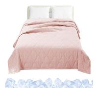 Refreshing Blanket | Lightweight Breathable Blanket - Double-Sided Ice Effect Cooling Breathable Comfortable and Soft for Sofa and Adult Bed with Sweating for
