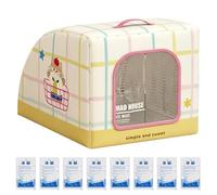 Refreshing Cat Bed | Portable Insulated Shelter with Handle - Summer Cat House - for Outdoors in the Bedroom Living Room Balconies Courtyards Garden Terrace Farm
