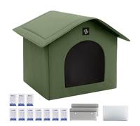 Refreshing Cat House | Kitten Tent | Portable Ventilated Insulated Cat & Puppy Shelter with Absorbent Bags & Ice Pack Ideal for Garden &
