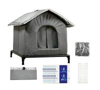 Refreshing Cat House | Large Foldable Double Layer Cool Shelter with Ice Packs, Insulated Pet Shelter - Suitable for Kittens All Seasons Indoor and Outdoor Use