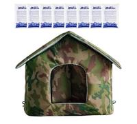 Refreshing Cat House - Thermal Insulation 3 Layers with Gel Packs, Outdoor Pet Shelter | Suitable for the Bedroom Balcony Garden for Cats Puppies Dogs