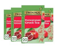 Twinings Green Tea & Pomegranate 80 Tea Bags (Multipack of 4 x 20 Bags)