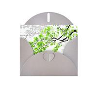 Refreshing Leaves Pearl Paper Holiday Greeting Card With Envelopes Weddings Party Birthday Invitations Wishes