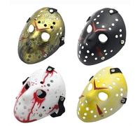 REFRESHKO Jason Voorhees Horror Hockey Killer Mask, Halloween Costume (Gold)