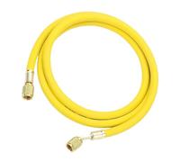 Refrigerant Charging Hose - 60 Inch Fluorine-Filled Rubber Tube, AC Recharge Line | Heavy-Duty Brass Connectors, Professional HVAC Service Tool, Refrigerant Transfer Line for Routine Maintenan