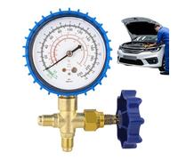 Refrigerant Pressure Diagnostic Meter - HVAC Charging Line Tester, Thickened Manifold Indicator | Double Display Automobile Cooling Loop Analyzer with Anti Leak Coupler