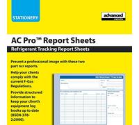 Refrigerant Tracking Service Report Pad