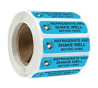 Refrigerate and Shake Well Before Using Stickers Medication Labels 1/2 X 1.5 Inch - 500 Pcs Keep Refrigerated Veterinary Labels/Stickers (Shake, 0.5 x 1.5 in)