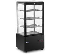 Refrigerated Display Case 78 L Royal Catering 3 Levels Black Locking - Display Fridges by Black