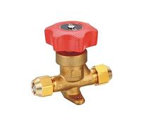 Refrigeration Brass Hand Valve Air Conditioning Cold Storage Shut Off of Manual 1Pcs(Weld Port,5-8 inch)