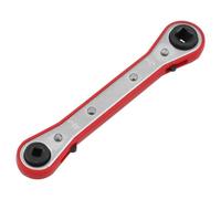 Refrigeration Ratchet Wrench Set - Double-Headed Square Socket Wrench for HVAC & AC Repair, /4 in / 3/8 in / 3/16 in / 5/16 in Port Valve Tool, M(B)