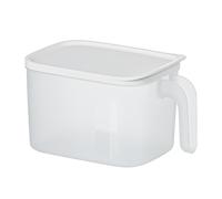 Refrigerator Box with Handle - Ice Bins for Freezer, Clear Refrigerator Organizer Bin with Lid and Handle, Frosted Clear Bin Refrigerator Organizer Bin, Refrigerator Storage Box with Lid and Handle