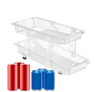 Refrigerator Can Organize Beverage Storage Tray, Expandable Refrigerator Rack System | Adjustable Soda Can Rack With Smooth Sliding Function, Dispenser