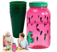 Refrigerator Cold Kettle - Beverage Dispenser with Spigot - Refrigerator Fruit Teapot Lemonade Bucket | 3.8L Fridge Cold Kettle with Cup, Rink Fruit Drink Container (5.5 x 5.5 x 10.6")