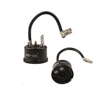 Refrigerator Compressor Starter, Start relay, Refrigerator Overload Thermal Protector B60-120 Compressor Protector 1/5HP Starter Relay Black 16x26mm