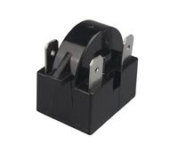 Refrigerator Compressor Starter, Start relay, Replacement QP2-15C Compressor Relay Starter 15 Ohm 3 Inserts Refrigerator Accessory Black