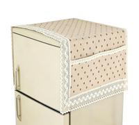 Refrigerator Covers Washable Cotton Linen Appliance Protector with Pockets