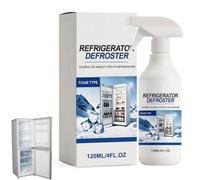 Refrigerator Defrost Spray, Defrosting Spray for Fridge Freezer, Powerful Refrigerator Defrosting Deicer Spray, Efficiently Fast Clear Ice Buildup, 120ml (1PC)