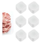 Refrigerator Deodorizer, 6pcs Charcoal Odor Absorbers, Stickable Activated Carbon Boxes, Natural Fridge Freshening Containers, Replaceable Smell Neutralizer Pack With Adhesive Backing 1.45 x 0.98 inch