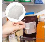 Refrigerator Dividers 4pcs Fridge Organisers Door Pocket Clips Adjustable Shelf for Bottles Jars White