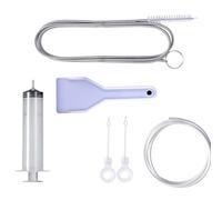 Refrigerator Drain Dredge Cleaning Set Long Flexible Brush Fridge Hole Cleaner Scrub Brush Home Suction Syringe Cleaning Device