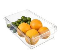 Refrigerator Drawer Organizers, Pull Out Egg Holder Organizer, Egg Holder for Refrigerator, Fridge Egg Drawer Organizer, Fridge Storage Container for Home Essentials (One Fruit and Vegetable Box with