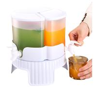Refrigerator Drink Dispenser - Water Jug With Capacity, Leakproof Beverage Container, Ergonomic Handle And Non-slip Bottom | Refillable Juice Tea Station For Milk Wine Lemonade Party Gathering In The