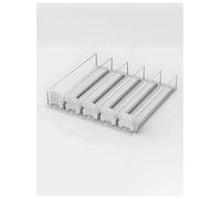Refrigerator Drink Organizer Plastic Rack for Water Bottles, Soda & Beer Cans, Space-Saving Beverage Storage Bin (7.5 x 44 cm)