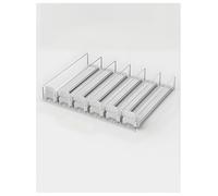 Refrigerator Drink Organizer Plastic Rack for Water Bottles, Soda & Beer Cans, Space-Saving Beverage Storage Bin (7.5 x 44 cm)