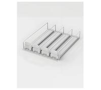 Refrigerator Drink Organizer Plastic Rack for Water Bottles, Soda & Beer Cans, Space-Saving Beverage Storage Bin (7.5 x 44 cm)