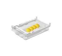 Refrigerator Egg Drawer - Pull Out Under Shelf Egg Container For Fridge, Adjustable Universal Fit Organizer Bin For Eggs & Produce, High-Capacity Space-Saving Storage Box With Smooth Slide Rails