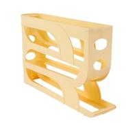 Refrigerator Egg Holder - 12.8x7.8" Pp, Space-saving Container, Auto Scroll Slide Rack | Home Cooking Baking Ingredient Preserving Cooler Display Stand Spiral Design Chicken D