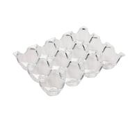 Refrigerator Egg Holder 12 Grid Acrylic Tray for 12 Eggs | Single Piece, Easy to Move Design, Countertop Display, Tidy Fridge Storage, Baking Prep Use