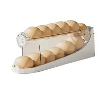 Refrigerator Egg Holder - Double Layer Rolling Container, Rolling Egg Holder - For Kitchen Worktop Hard Eggs Pantry Table and Home