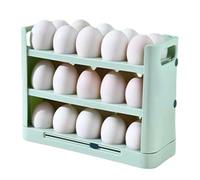 Refrigerator Egg Organizer - 3 Layer Container With Handles, Large Egg Storage Solution, Durable Kitchen And Freezer Accessory, Multi-Tier Countertop Pantry System | For Cabinet Apartment Farmhouse