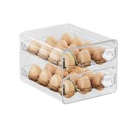 Refrigerator Egg Organizer, Stackable Transparent Drawer Box - Egg Organizer for Refrigerator - for Cabinet Shelf Apartment Worktop Kitchen Outdoor Pastry Party