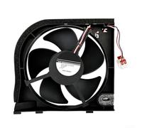 Refrigerator Fan Motor for Samsung - Quiet 12V DC Condenser Cooling Replacement Part with 3-Wire Connector - Black ABS Plastic 8.3x7.5 Inch